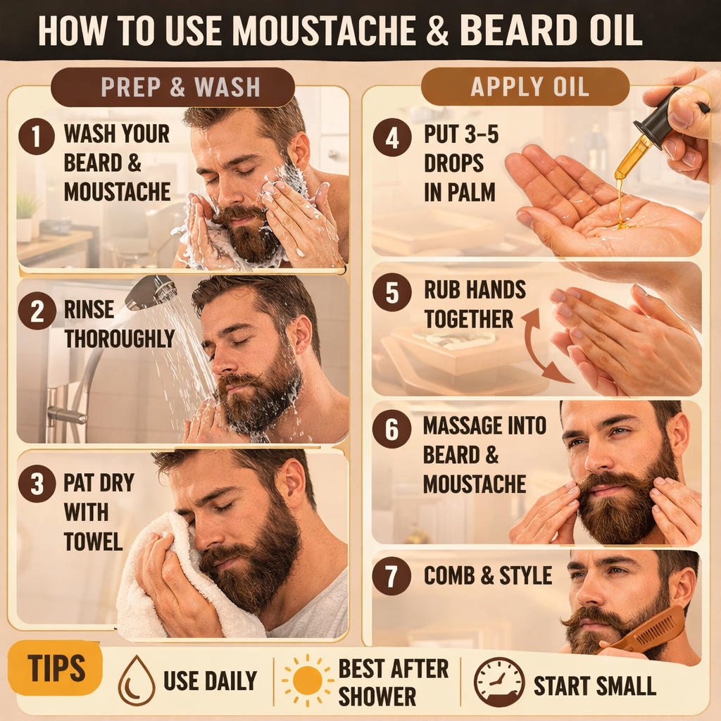 MOUSTACHE AND BEARD OIL