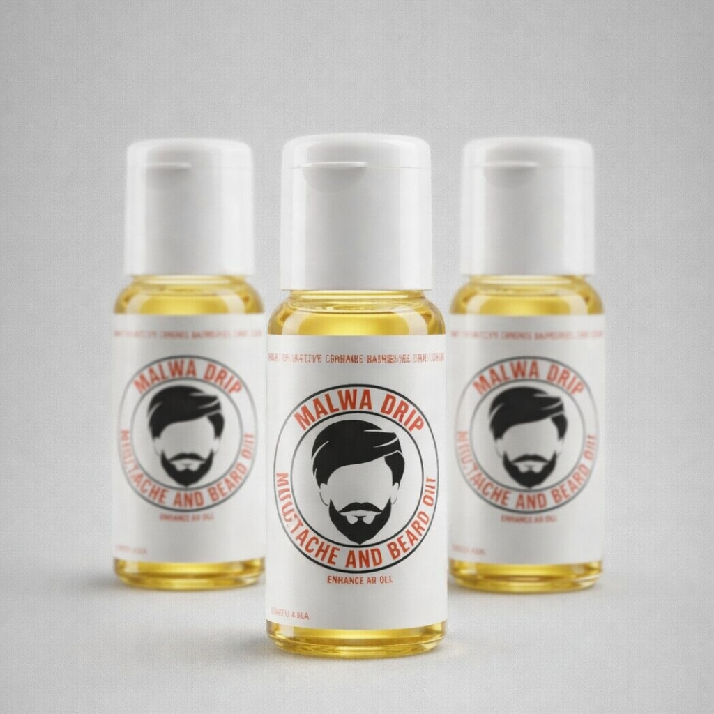 3 Bottles of Mustache and Beard oil